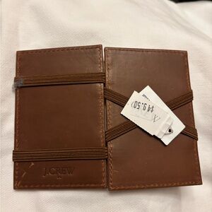 J. Crew Tan Leather Key & Card Holder
